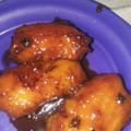 El cooksnap de Lorens Santana cuando hizo Plátanos al caldero (dulce de plátanos maduro).