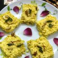 Vandana Johri का कुकस्नैप जब उन्होंने दानेदार केसर मावा पनीर लड्डू बनाया था।