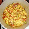 El cooksnap de Stephanie Freire cuando hizo Tallarines al wok de verduras.