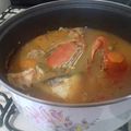 El cooksnap de Elena Velasco cuando hizo Caldo de jaiba.