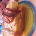 El cooksnap de Celes Maidana cuando hizo Flan con vainillas, peras y manzanas.