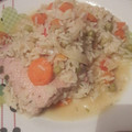 El cooksnap de chulita cuando hizo Costeletas de cerdo con hortalizas y arroz blanco .