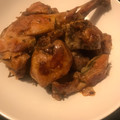El cooksnap de @tesa.cuina cuando hizo Conejo borrachito de cerveza, con romero en su bolsillo.