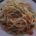 El cooksnap de Sara Lopez cuando hizo Espaguetis con verduras.