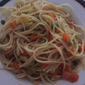 El cooksnap de Sara Lopez cuando hizo Espaguetis con verduras.