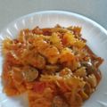 leahcarmen4's cooksnap of when they made Bow Ties with sausage tomatoes and cream.