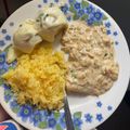 El cooksnap de Daniela Alcazar cuando hizo Pechuga en salsa de especias.