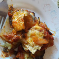 El cooksnap de Ana Cris cuando hizo Moussaka de berenjena, patata y boloñesa vegetariana en estuche Lékué.
