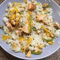 El cooksnap de almirza_tamez cuando hizo Arroz Jasmin con salmón y mango.