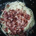 El cooksnap de Tatiana cuando hizo Pasta Carbonara.