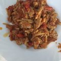 El cooksnap de Mavericks cuando hizo Tallarines en salsa de soja (verduras y cerdo).