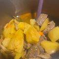 El cooksnap de Nuria Delgado cuando hizo Carne con patatas (guiso).