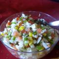 El cooksnap de Luis LeCroix cuando hizo Salsa criolla.