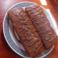 El cooksnap de Laura Stephanie Ruiz Diaz cuando hizo Budín de bananas con chips de chocolate y de banana y coco.