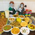 Sadhana Mohindra's cooksnap of when they made Dal bati and churma.