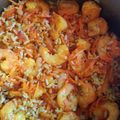 El cooksnap de Laura Carvajal Isaza cuando hizo Arroz con camarones y verduras.