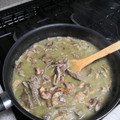 El cooksnap de Victor Delgadillo Rosete cuando hizo Bistec en salsa verde con champiñones.