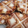 Apple's cooksnap of when they made Nikki's Cinnamon roll waffles.