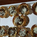 El cooksnap de maribelita cuando hizo Canastitas de carne y queso.