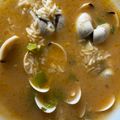 El cooksnap de Ana Pernas cuando hizo Sopa de arroz y almejas.