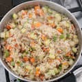 El cooksnap de Lily Cobos cuando hizo Pollo agridulce chino con arroz.