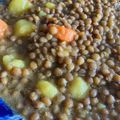 El cooksnap de Irene-Guirao cuando hizo Lentejas con verduras al pimentón y jengibre.