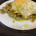 El cooksnap de Jonatan Garcia Moreno cuando hizo Habas con jamón y huevo.