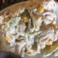 El cooksnap de Denysse Márquez cuando hizo Pollo con crema y chilaca.