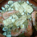 El cooksnap de Javi B cuando hizo Merluza en salsa con almejas y langostinos.