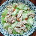 庭秀 的 麻油炒絲瓜雞肉 cooksnap