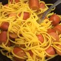 Cooksnap de Gustavo Silva quando cozinhou Salsicha com cabelo.