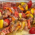 Cooksnap από Ioulia -Juliana. στη συνταγή Σουβλάκια κοτόπουλου με πατάτες με μια ωραία μαρινάδα