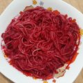 El cooksnap de Victoria 🐹 cuando hizo Cocina express: Pasta con salsa de remolacha.