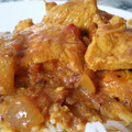 El cooksnap de Becky cuando hizo Arroz con pollo y piña al curry.