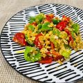 Cooksnap DyaKakgerl semasa beliau membuat Capsicum goreng bersama telur.