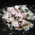 El cooksnap de irene2015 cuando hizo Cocochas de bacalao al pil pil con gulas y almejas.