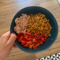 El cooksnap de Valeria Palomo cuando hizo Ensalada de lentejas y judías - zanahoria, atún, huevo y tomate.