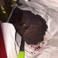 El cooksnap de Patricia Coronel cuando hizo Budín vegano de chocolate.