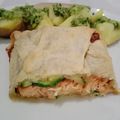 El cooksnap de Amparo&Ari cuando hizo Salmón envuelto en masa filo acompañado de patatas con mojo verde.