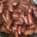 El cooksnap de Ana Pernas cuando hizo Salchichas frescas al vino tinto.