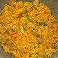 Cooksnap dari ziya untuk resep Mie Goreng Burung Dara Sosis dengan sayur pakcoy