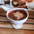 Buddhadev Reena's cooksnap of when they made ચિઝી ટોમેટો સૂપ (Cheesy Tomato Soup Recipe In Gujarati).