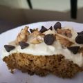 El cooksnap de César Gutierrez cuando hizo Carrot cake con frosting de queso crema.