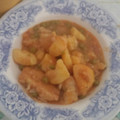 El cooksnap de Cuenta Juegos cuando hizo Bacalao guisado con patatas y guisantes.