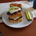 Dana Barnes's cooksnap of when they made American cheeseburger.