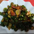 Dipti Mehrotra का कुकस्नैप जब उन्होंने मसाला भिंडी (masala bhindi recipe in hindi) बनाया था।