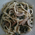 El cooksnap de deyaq06 cuando hizo Pasta al pesto con espinacas y champiñones.