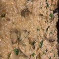 El cooksnap de Claudia Vera cuando hizo Risotto de pollo con champiñones.