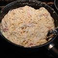 El cooksnap de juantxo cuando hizo Espaguetis a la carbonara con champiñones.