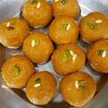 Poonam Gupta's cooksnap of when they made Besan ladoo.